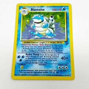 2000 Blastoise Pokémon Card Holographic Rare Base